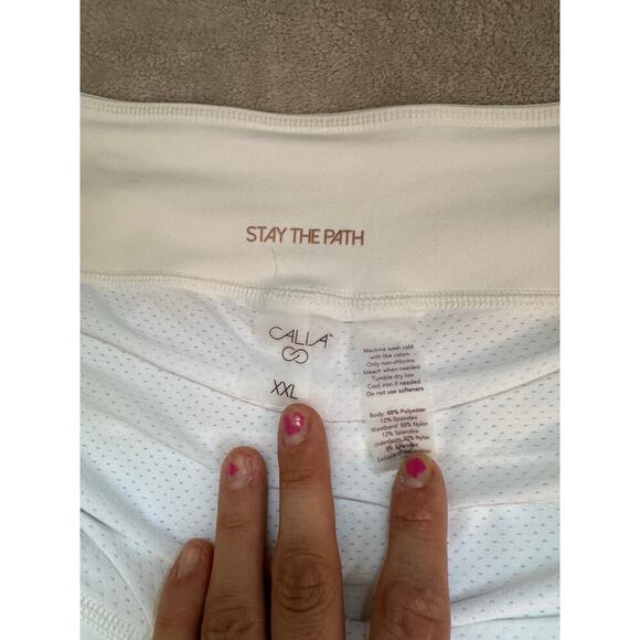 CALIA Run Collection Petal White Reflective High Rise Skort size XXL NWT - Picture 5 of 10
